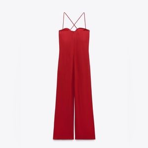 Zara SWEETHEART NECKLINE JUMPSUIT LIMITED EDITION XS